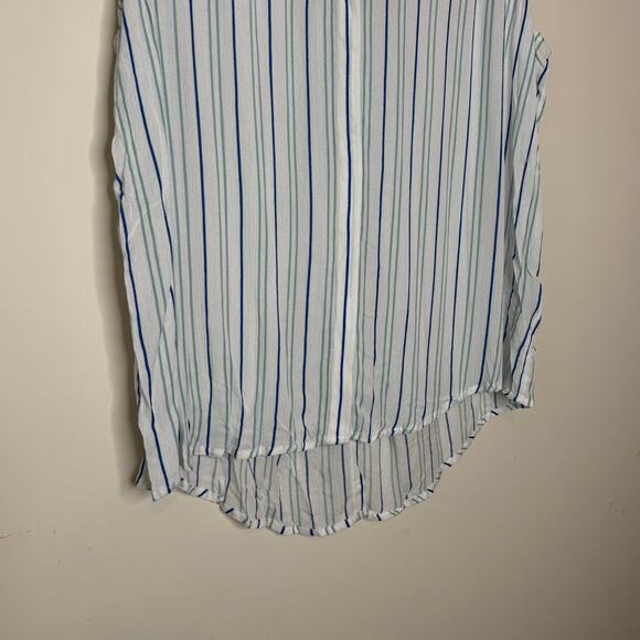 Market & Spruce Sleeveless Button-Up Collared Blouse Multicolor Striped NWT XL - Picture 4 of 9